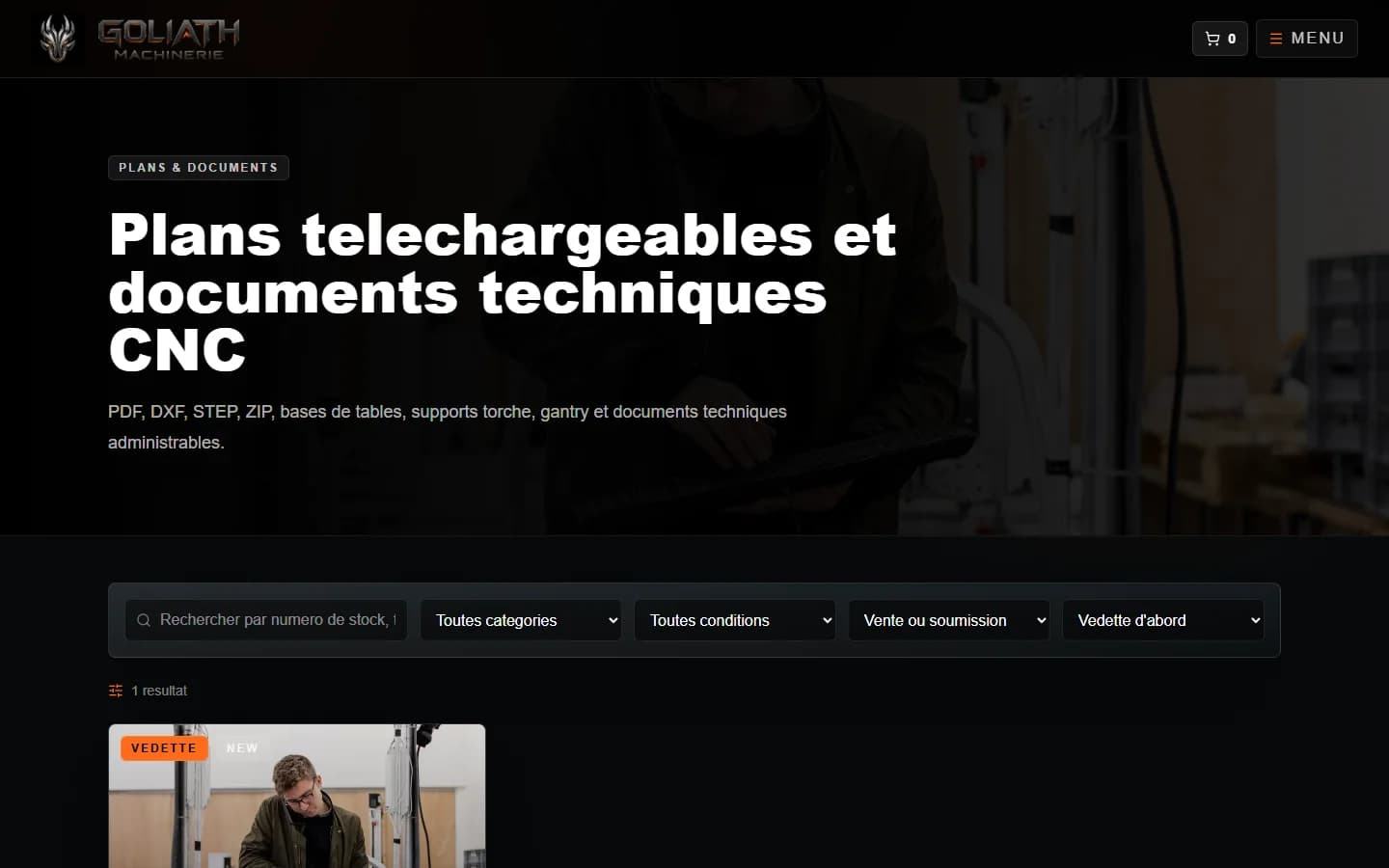 Goliath CNC — Plans et documents