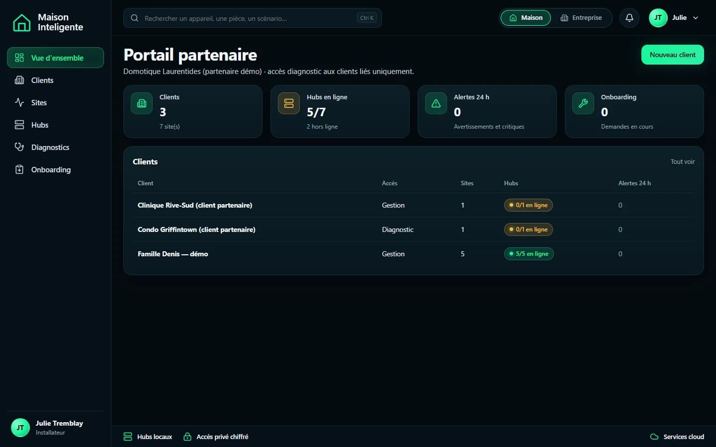 Maison Inteligente — Installer portal