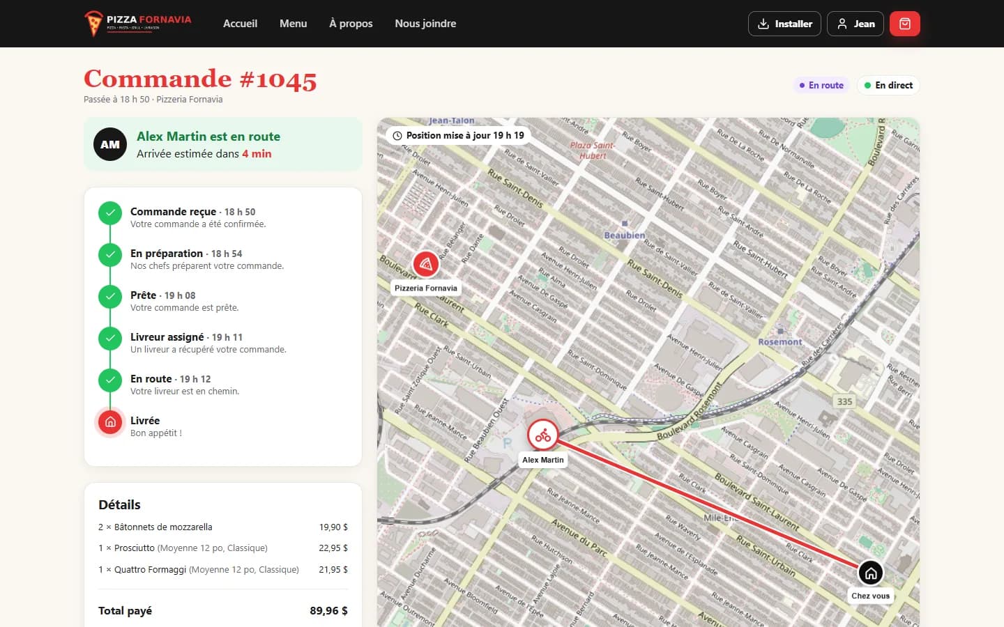 Delivery App — Live driver tracking