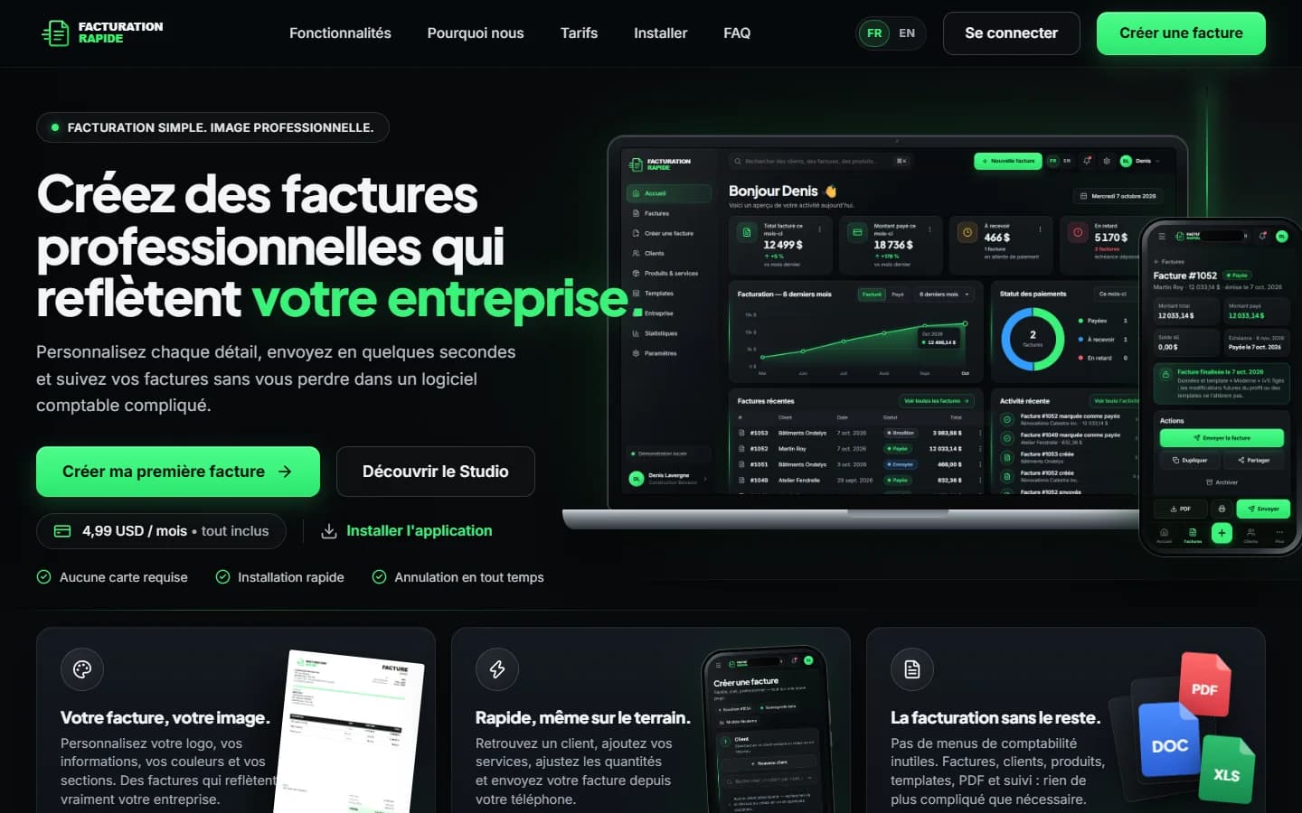 Facturation Rapide — Site public