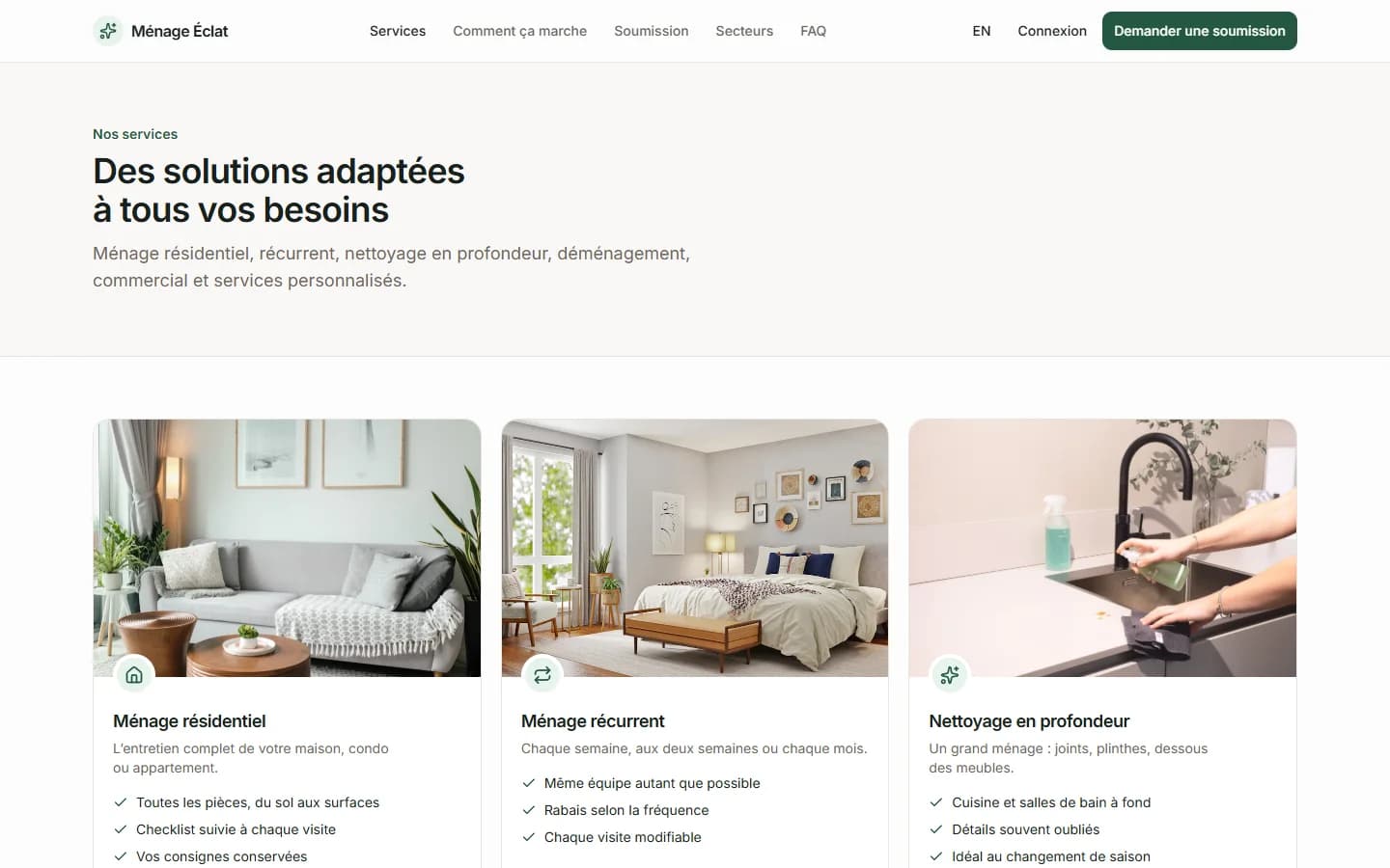 CleanFlow — Services offerts