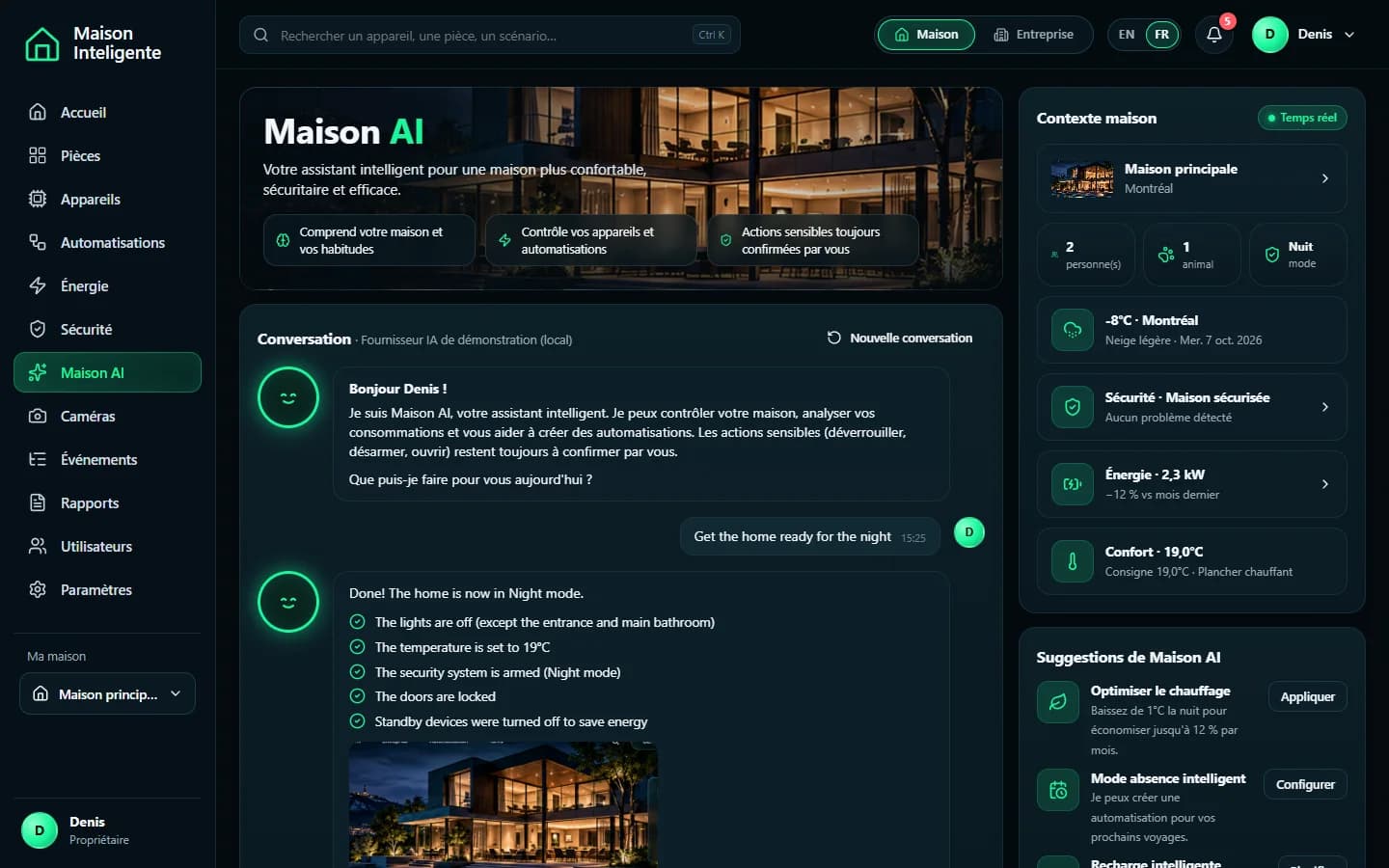 Maison Inteligente — Maison AI