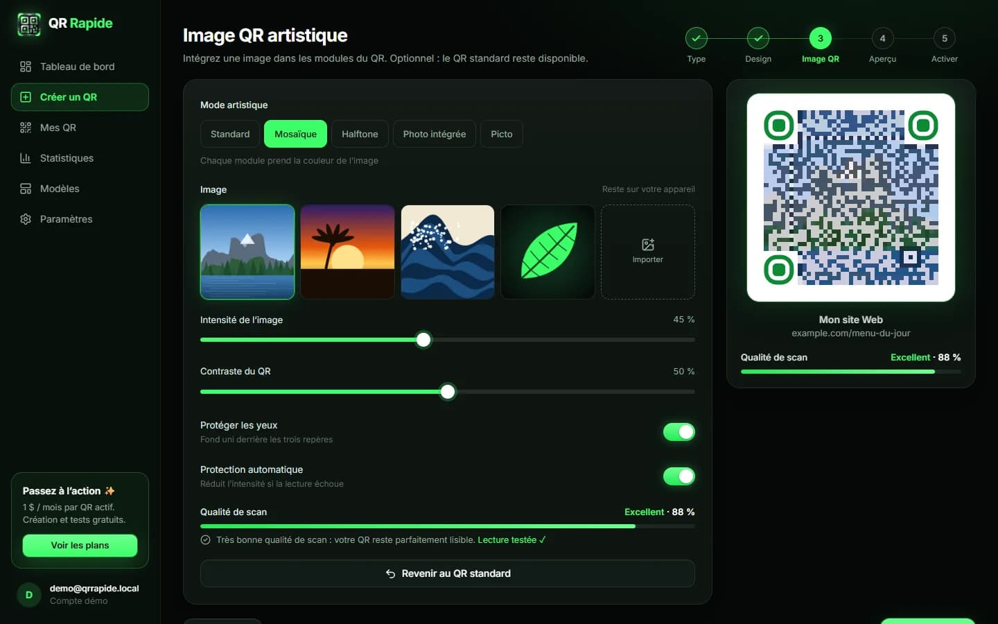 QR Rapide — QR artistique