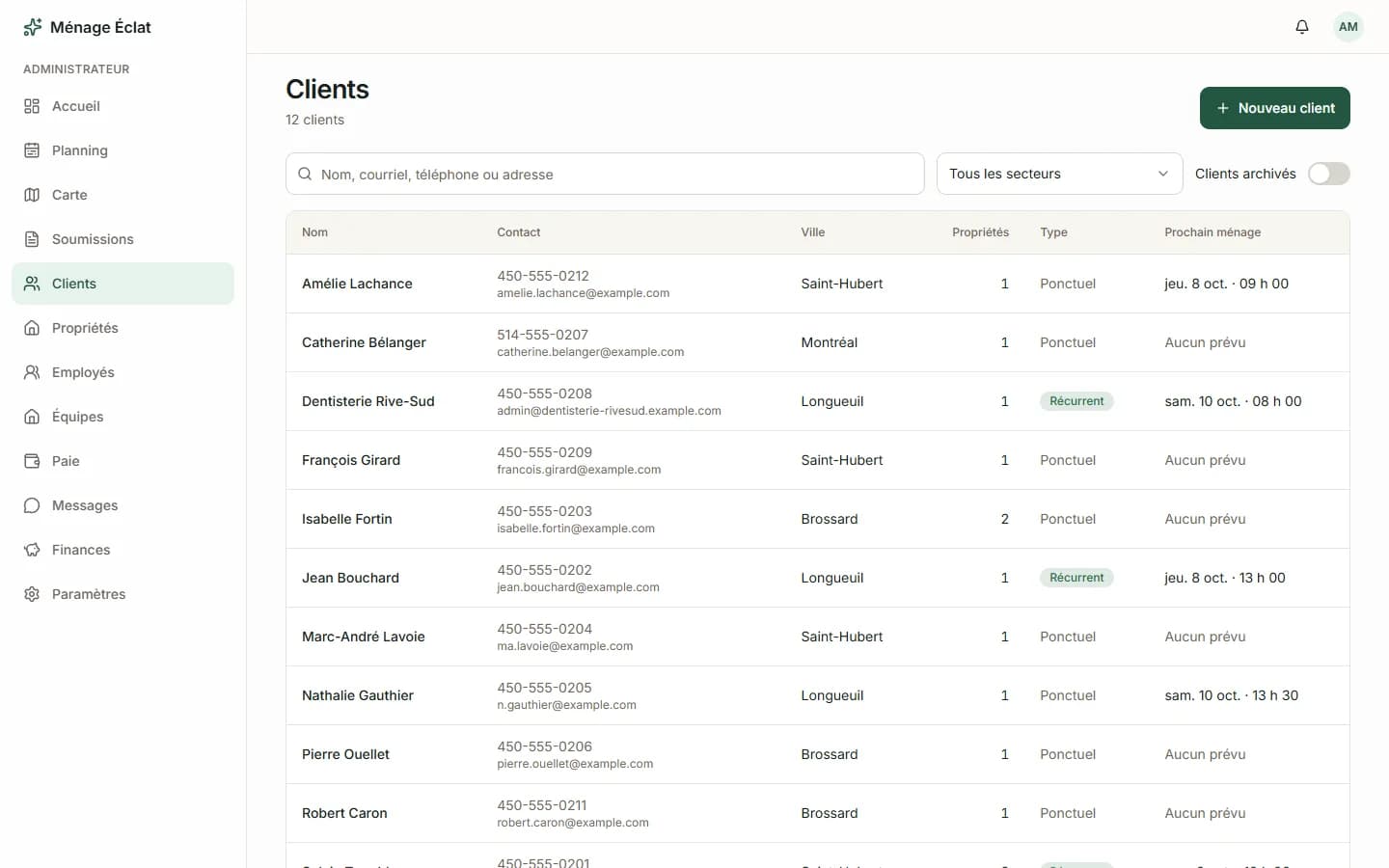 CleanFlow — Clients
