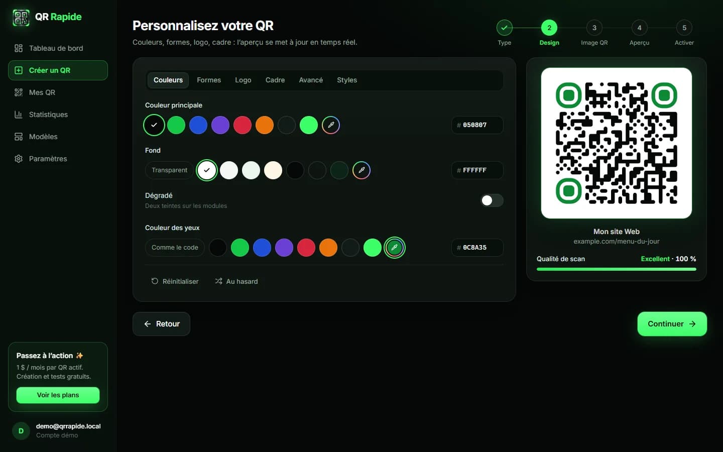 QR Rapide — Design du QR