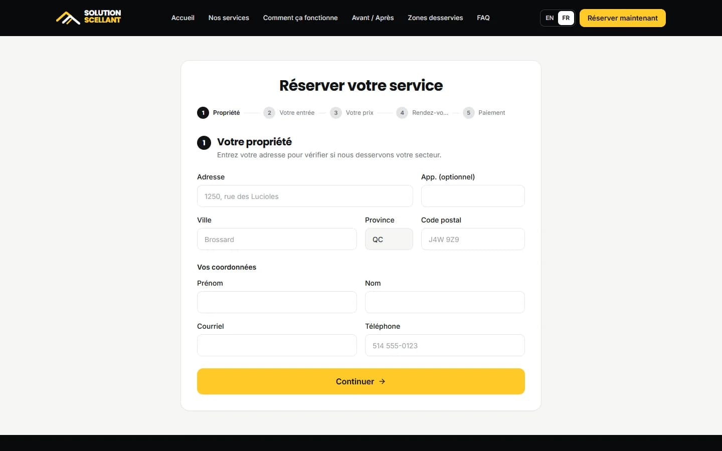 SealFlow — Réservation en ligne