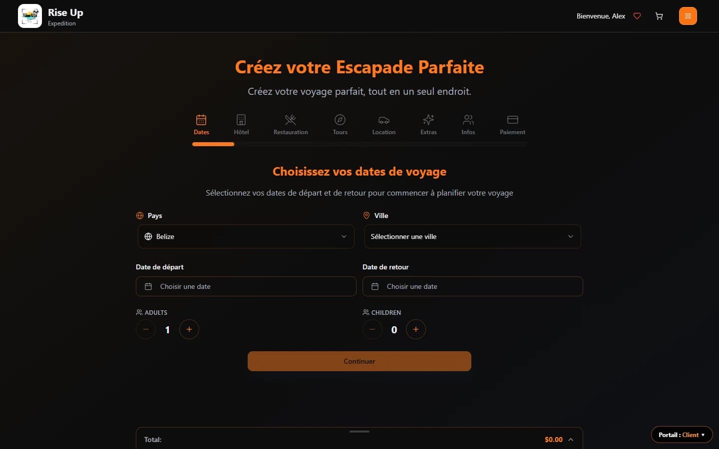 Rise Up Expedition — Forfait tout compris sur mesure