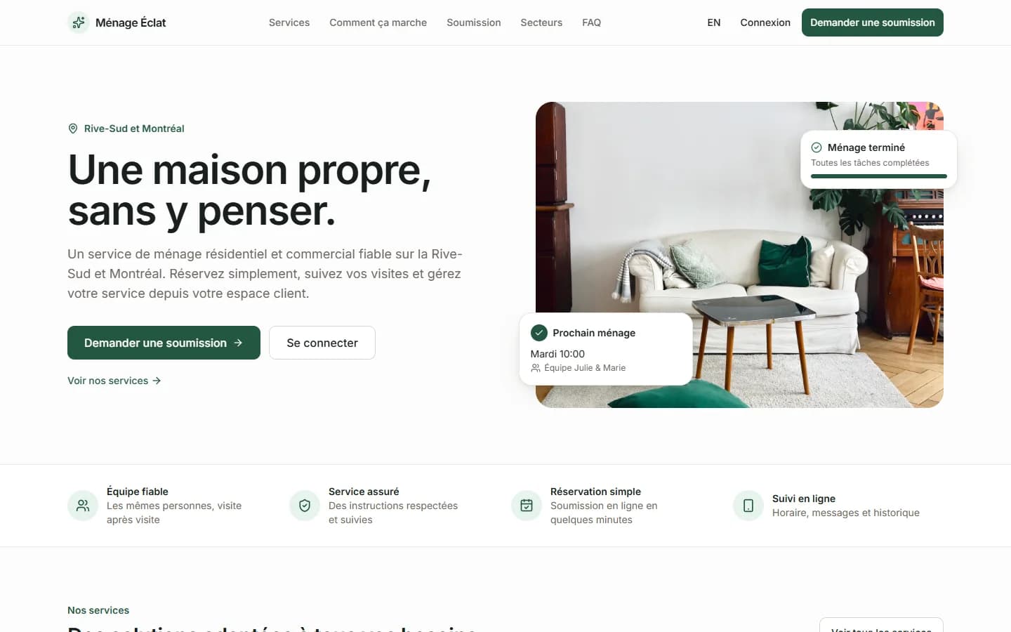 CleanFlow — Site public