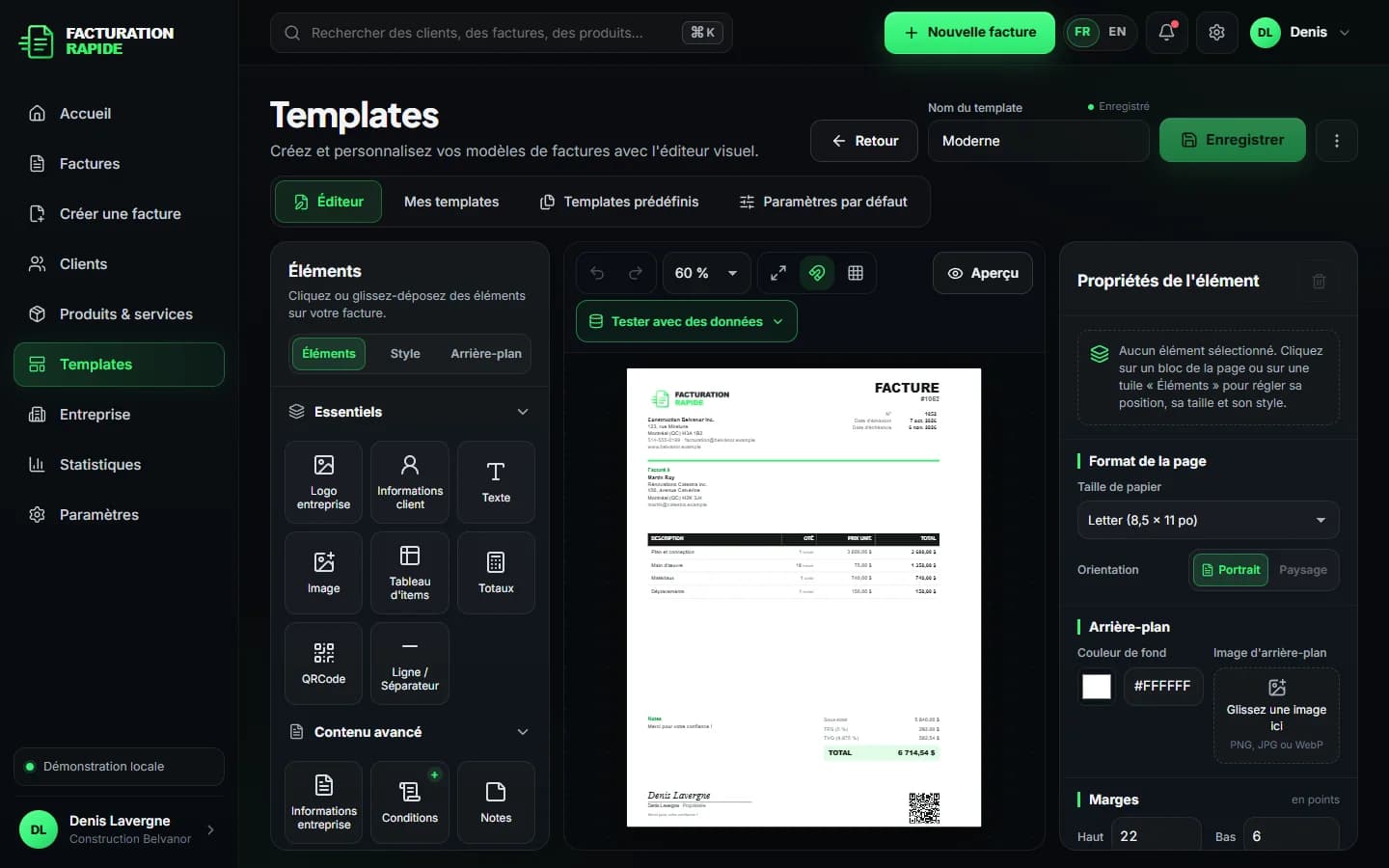Facturation Rapide — Invoice Studio