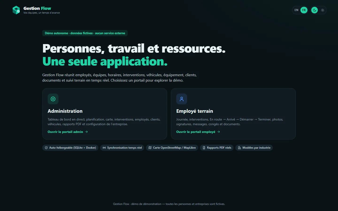 Gestion Flow — Choix du portail