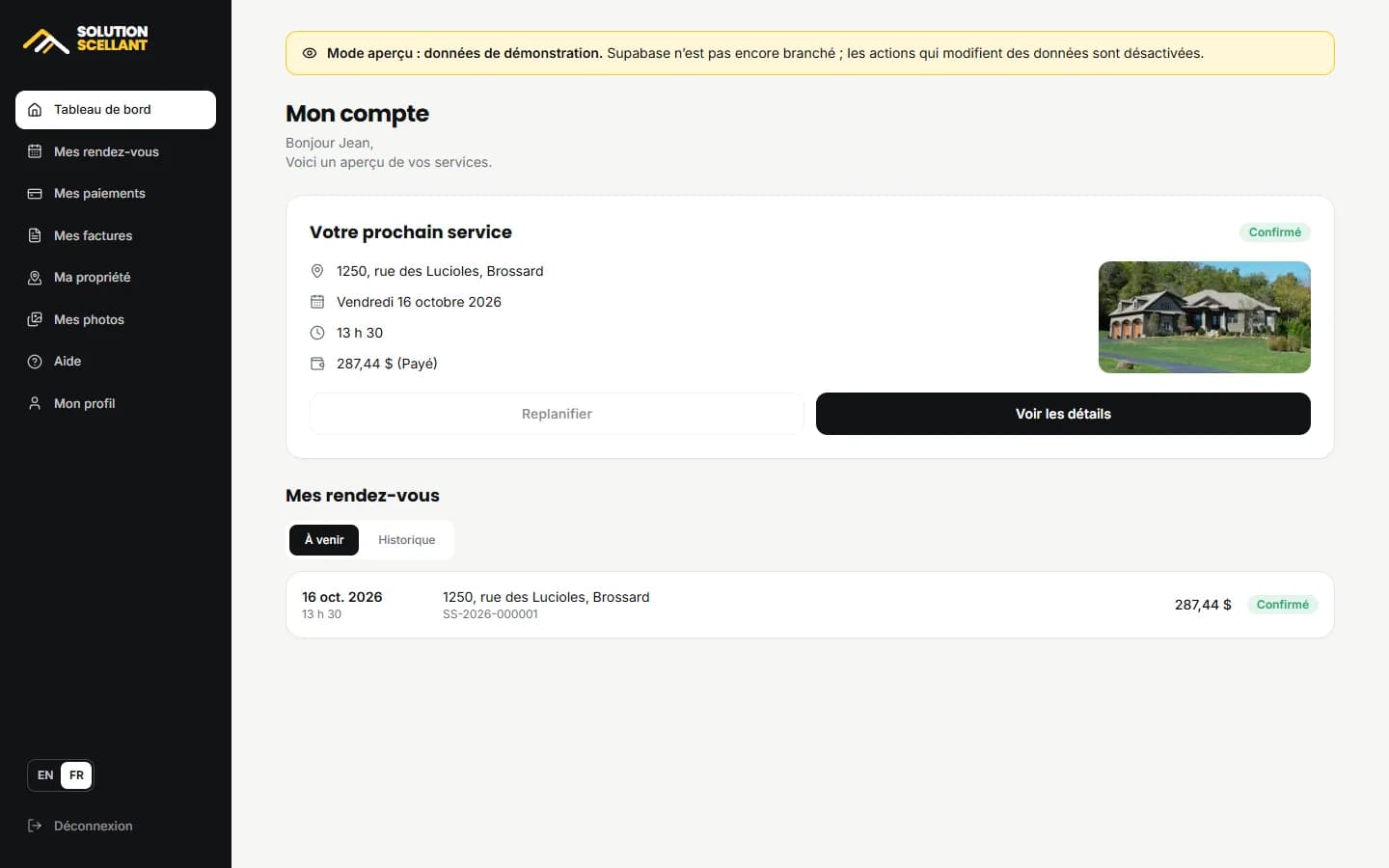 SealFlow — Portail client