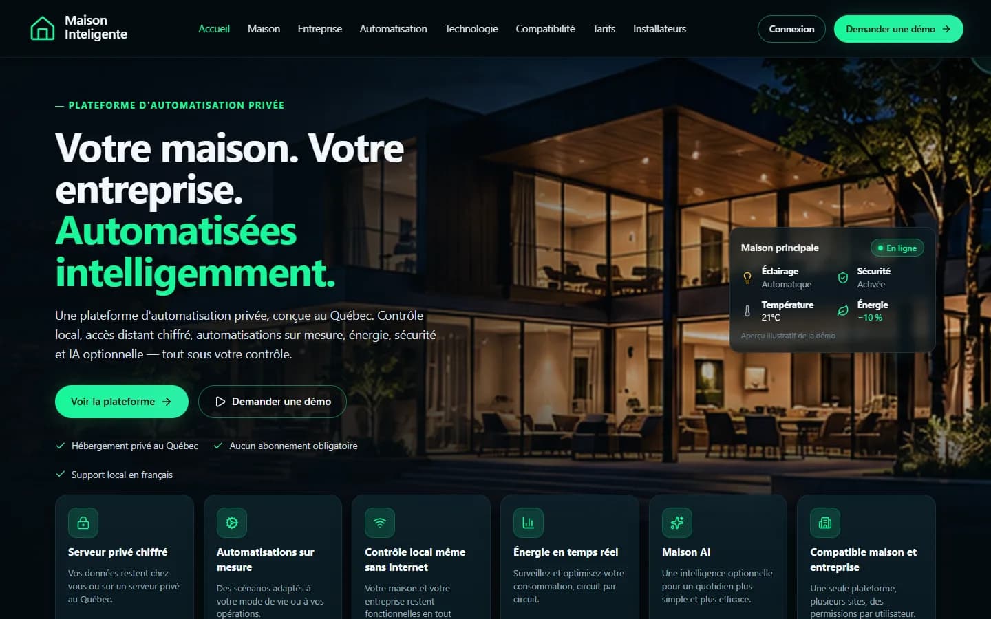 Maison Inteligente — Public website