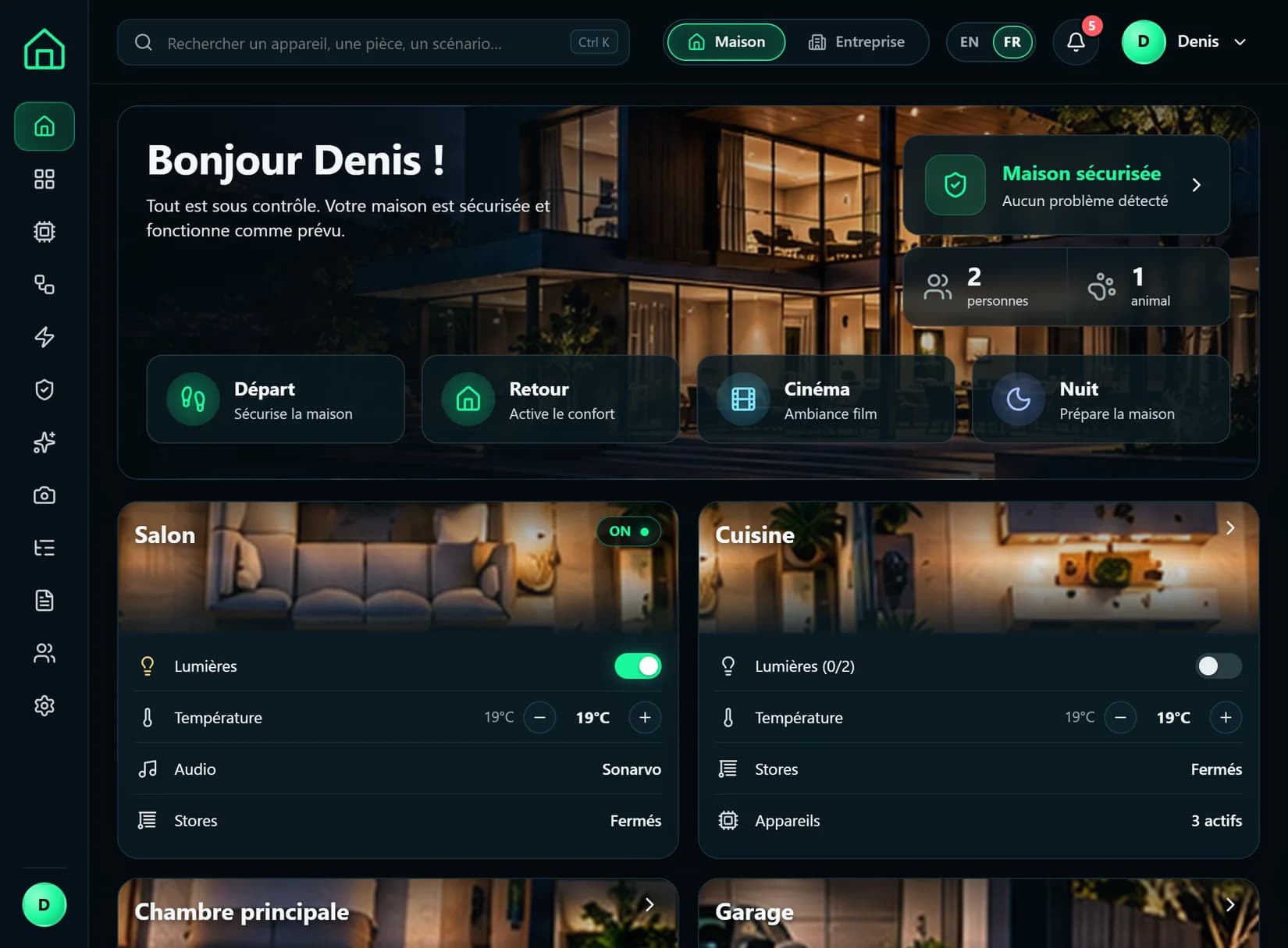 Maison Inteligente — Tableau de bord du propriétaire